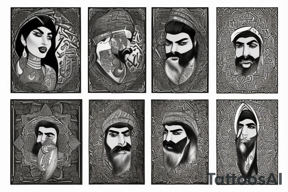 Persian king tattoo idea