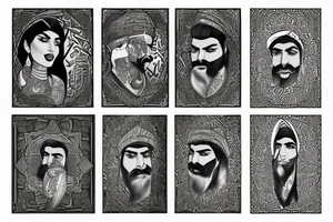 Persian king tattoo idea