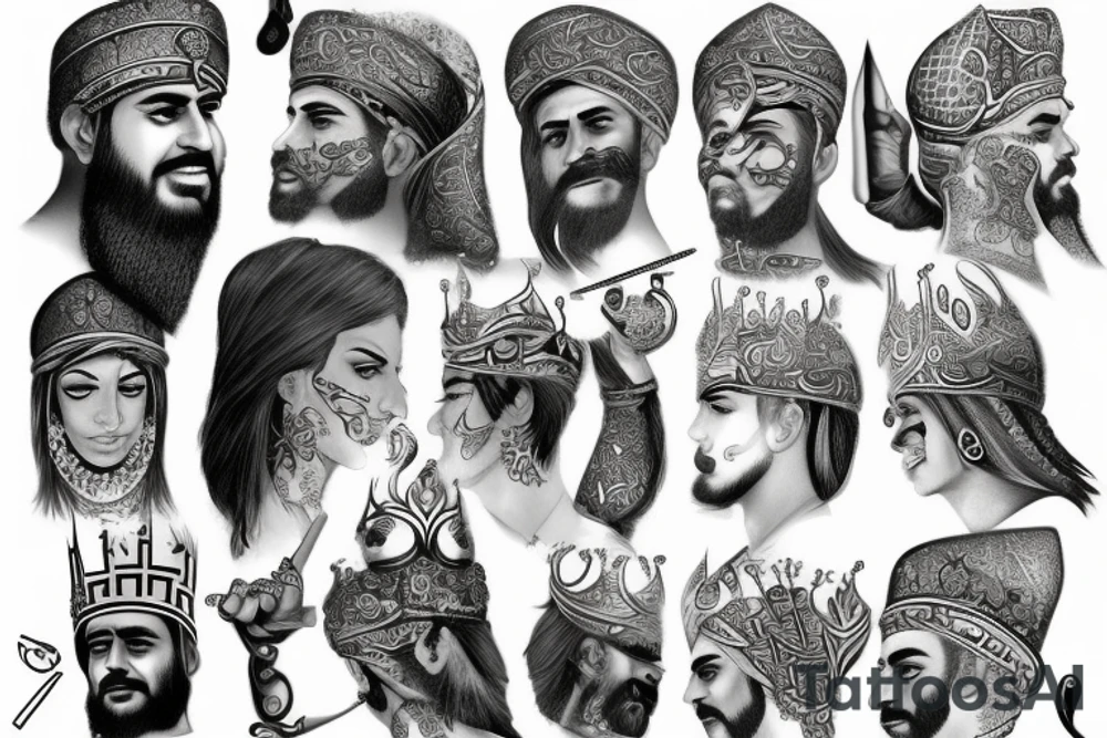 Persian king tattoo idea