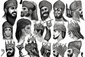 Persian king tattoo idea