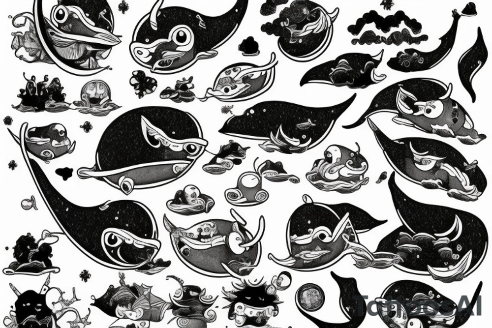 Narwhal tattoo idea