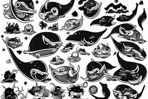 Narwhal tattoo idea