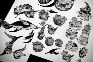 Narwhal tattoo idea