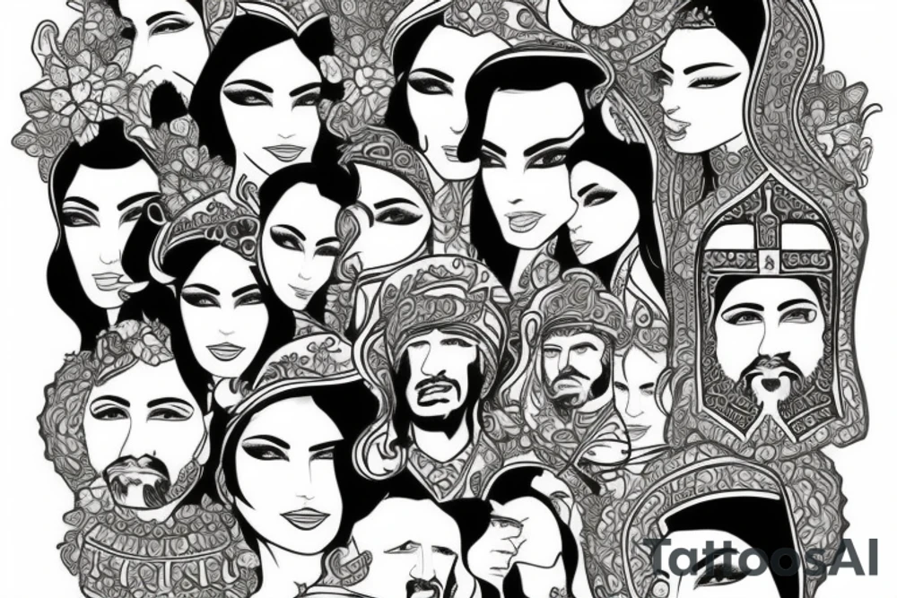 Persian king tattoo idea