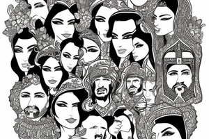 Persian king tattoo idea