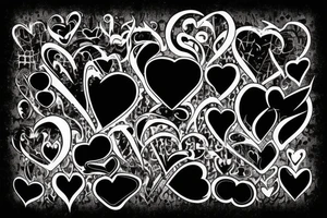 Emo heart with spikes tattoo idea
