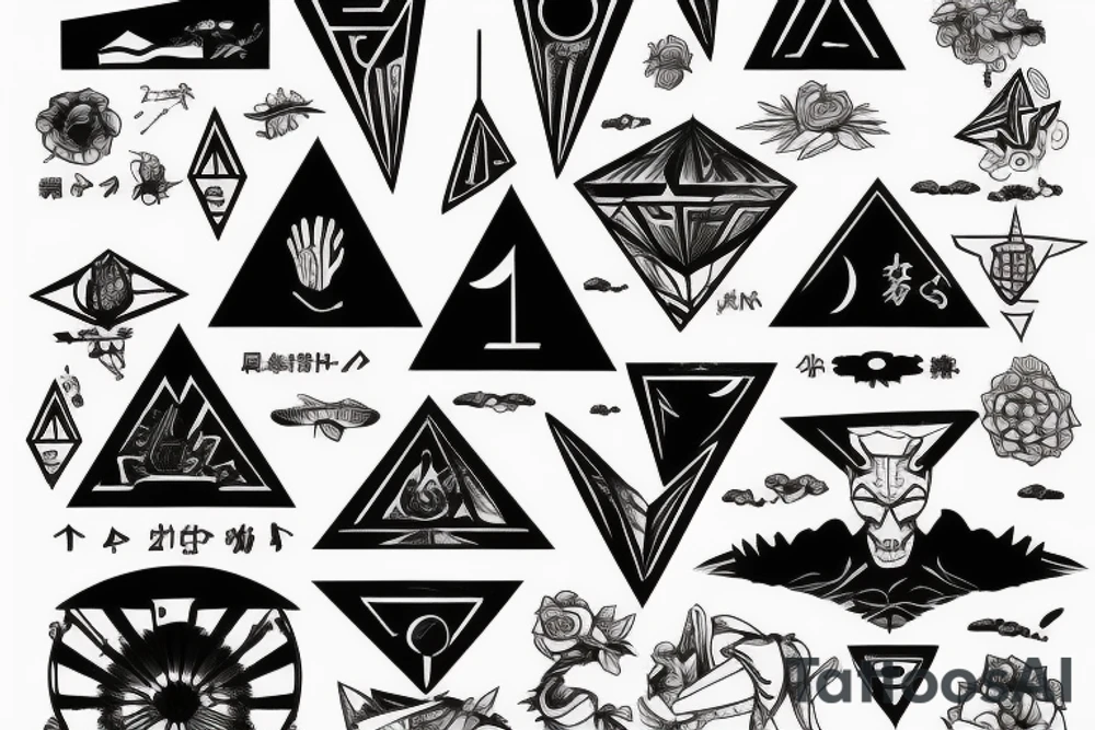 Combine, piramids, japan, number 13, tattoo idea