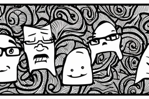 three friends. one of them is tall and one of them have glasses. they are best friends for each others. tattoo idea