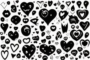 Emo heart with spikes tattoo idea