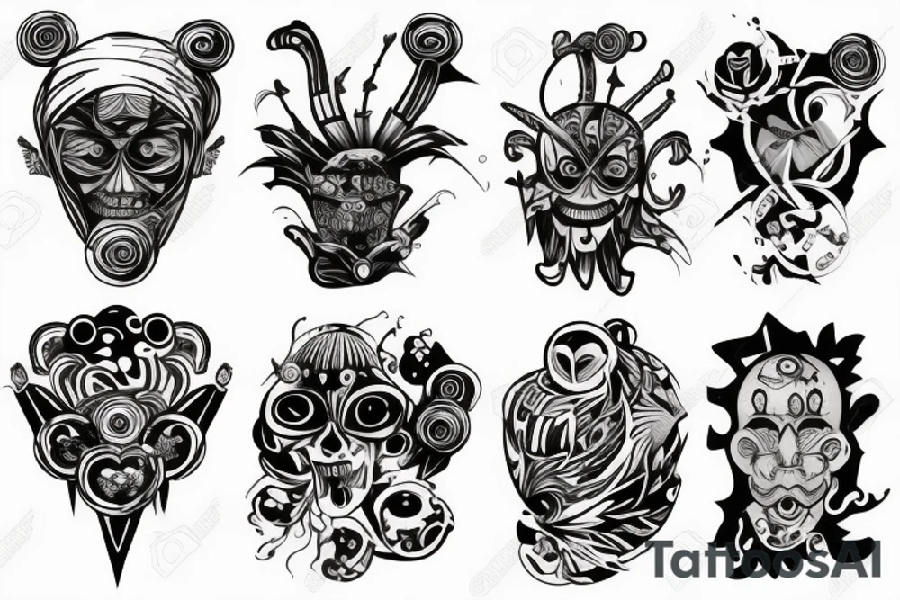 Character from Atomic Heart tattoo idea