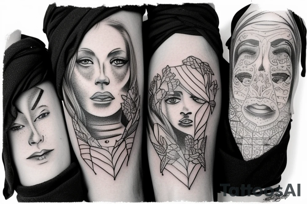 three friends in college. tattoo idea