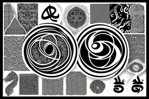 Arabic font that shows ying Yang tattoo idea