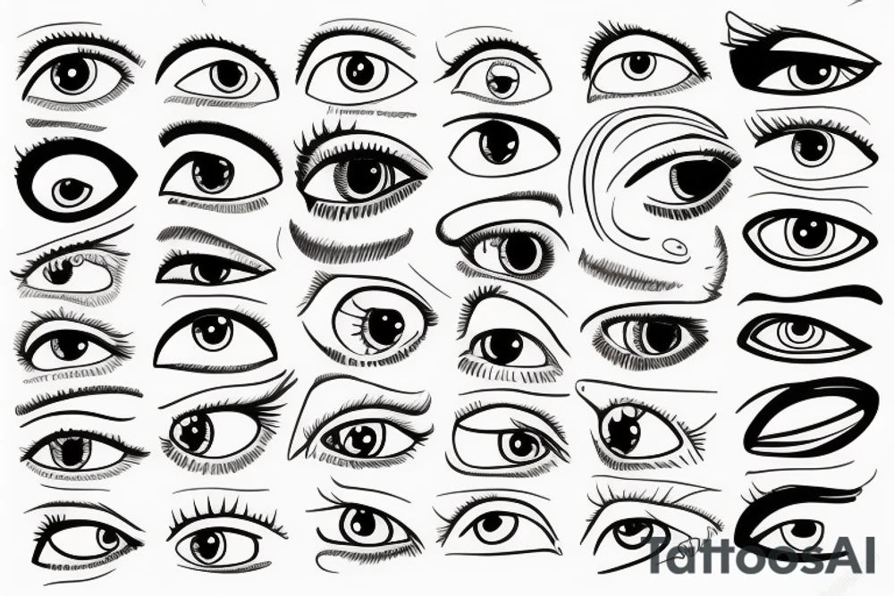 Icecream eyes tattoo idea