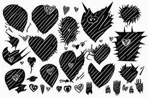heart with spikes tattoo idea
