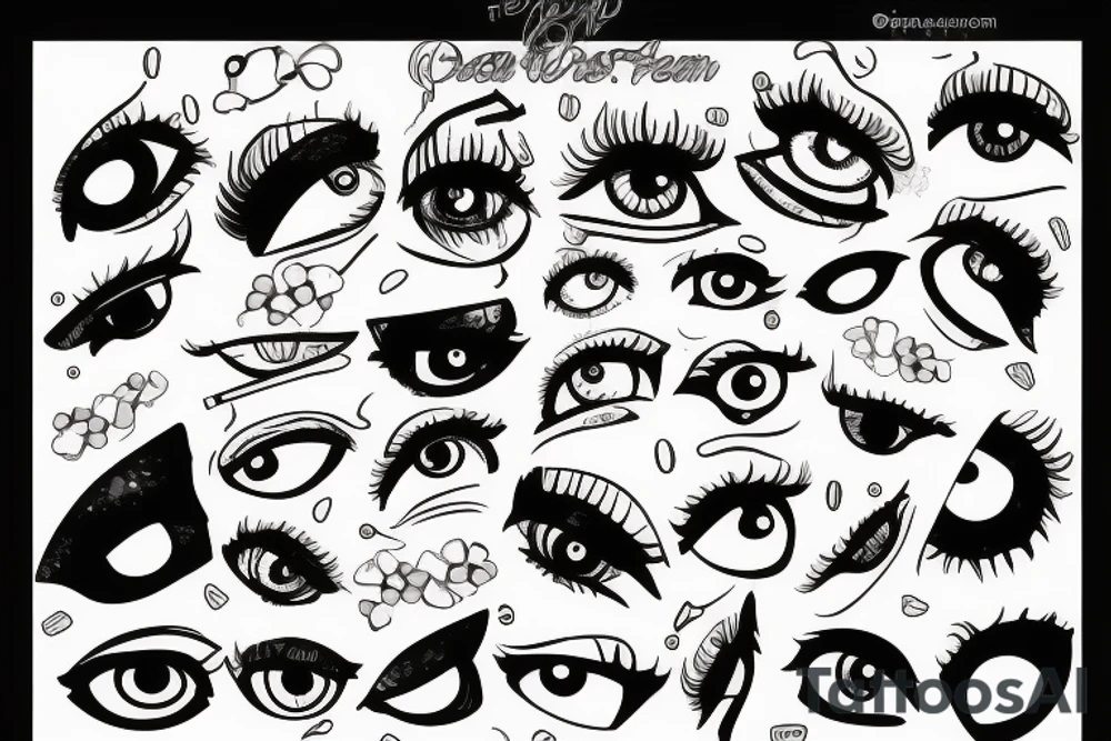 Icecream eyes tattoo idea