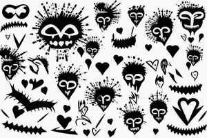 heart with spikes tattoo idea