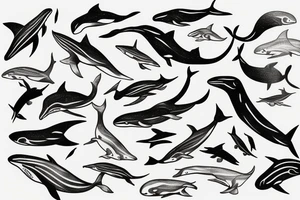 World map Persian whale Purpose tattoo idea