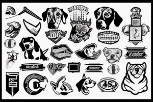 Dog playing college football tattoo idea