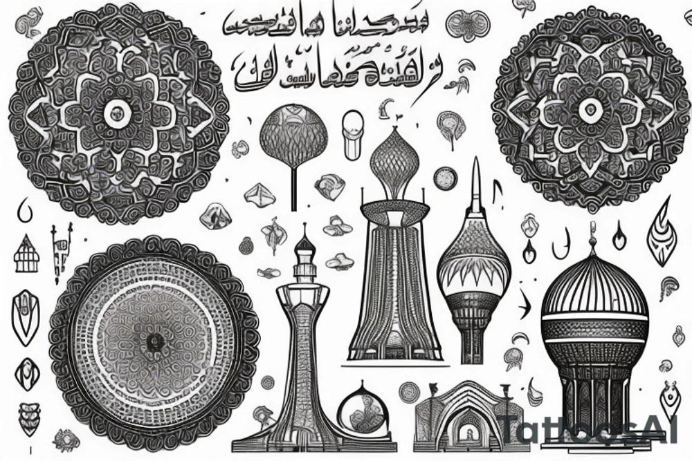 Milad tower symbol tattoo idea