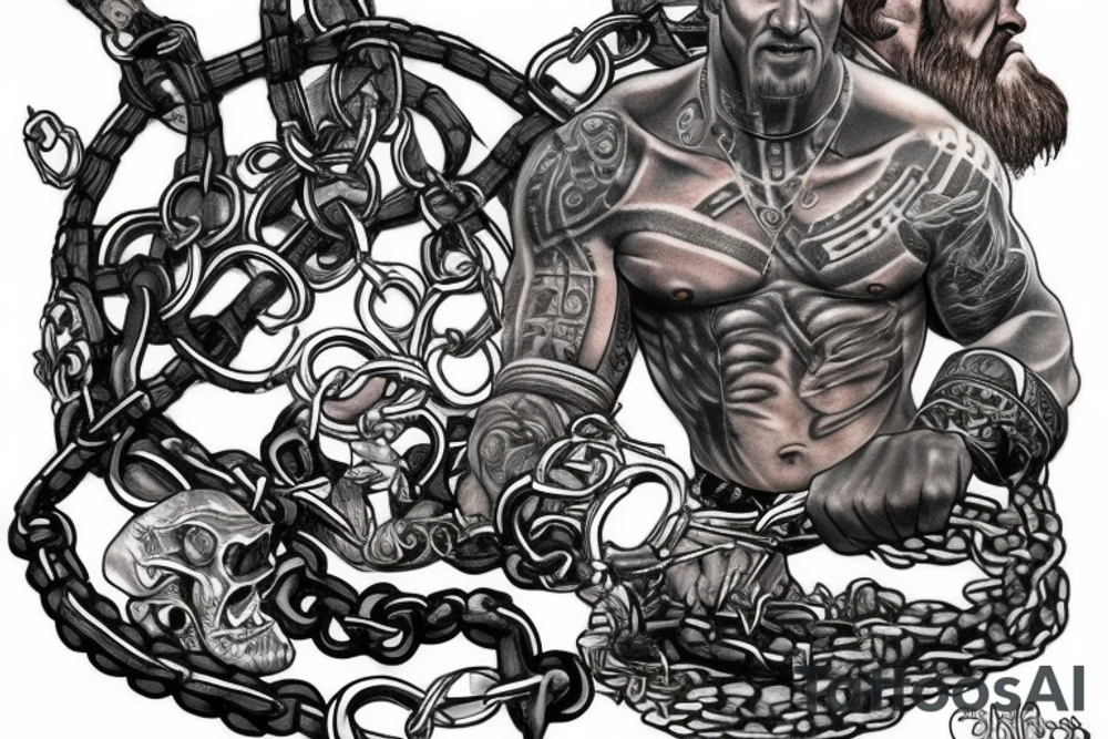 god of war chains tattoo idea