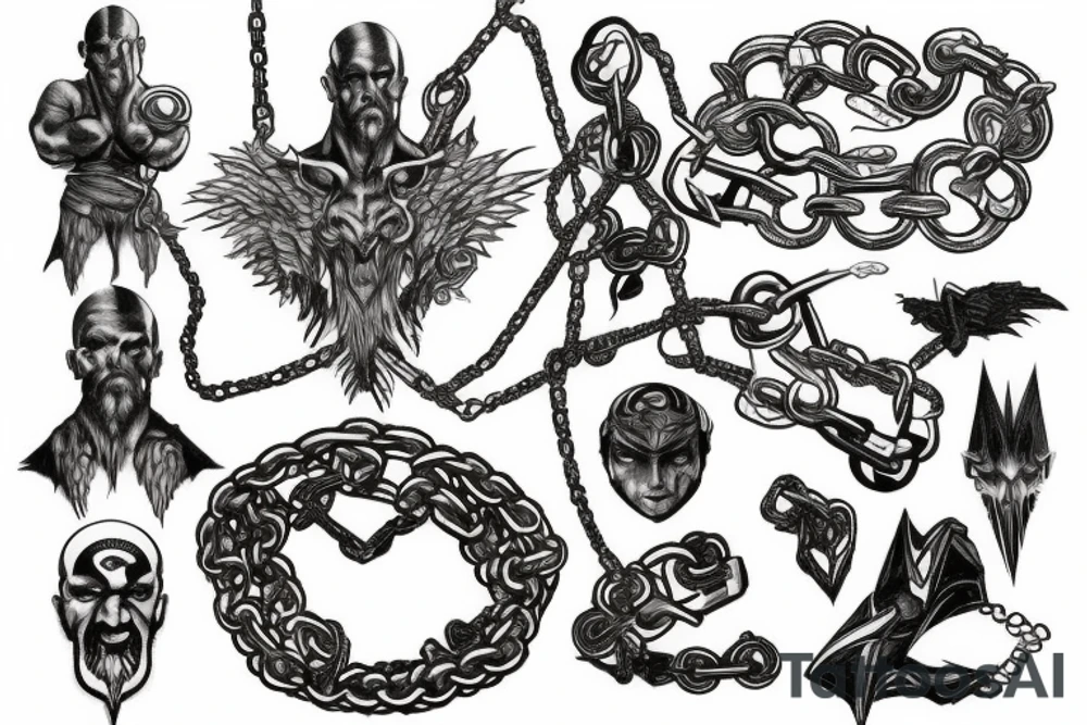 god of war chains tattoo idea
