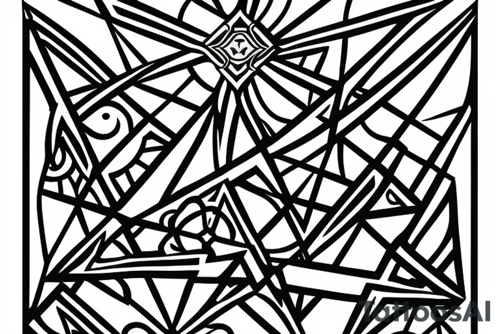 a cross made by thorn tattoo idea