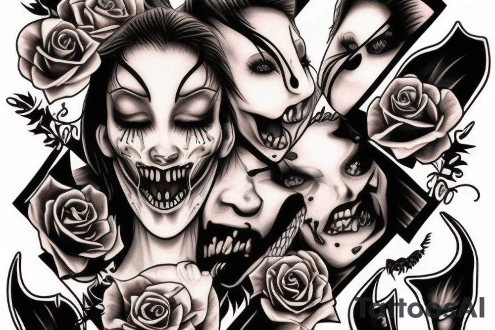 vampire bite tattoo idea