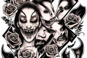 vampire bite tattoo idea