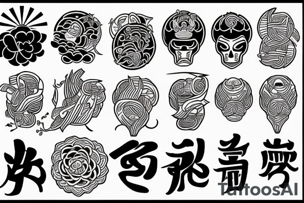 Sakhalin Island japanese style tattoo idea