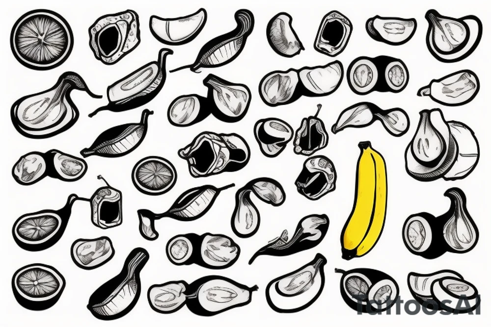 banana tattoo idea