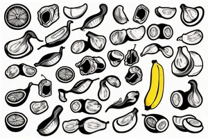 banana tattoo idea