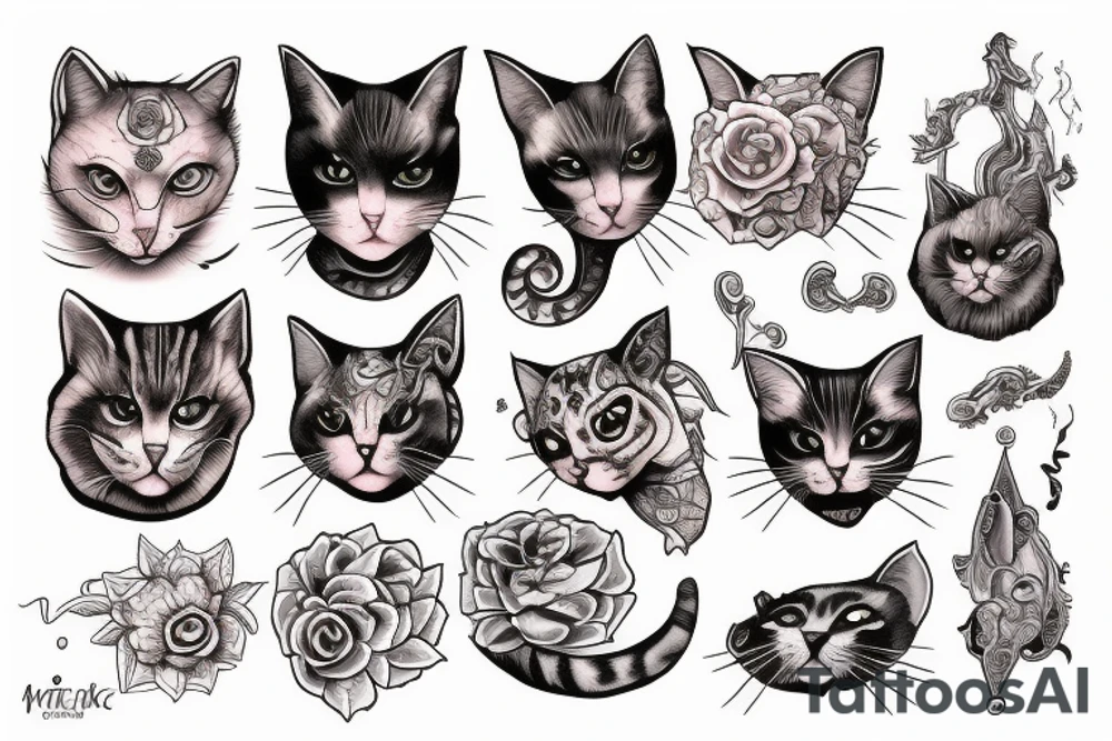 cat magick tattoo idea