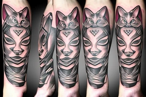 cat magick tattoo idea
