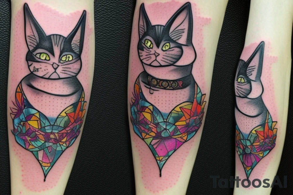 cat magic tattoo idea