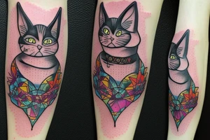 cat magic tattoo idea