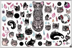 cat magic tattoo idea