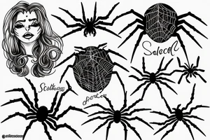 Spider on body tattoo idea