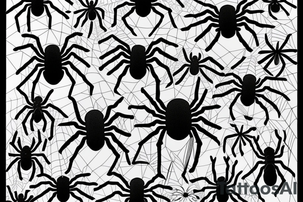 Spider on body tattoo idea
