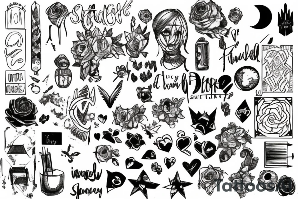 beautiful but messy ,big but empty ,dark but Simple tattoo idea