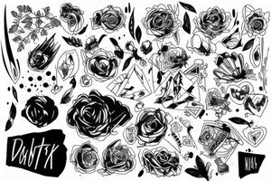 beautiful but messy ,big but empty ,dark but Simple tattoo idea