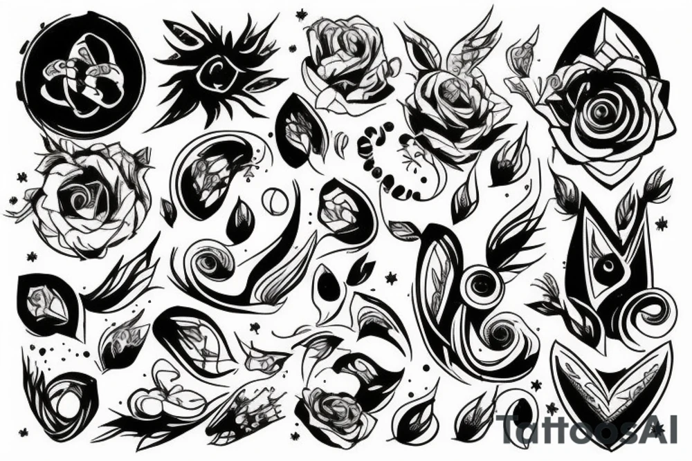 beautiful but messy ,big but empty ,dark but Simple tattoo idea