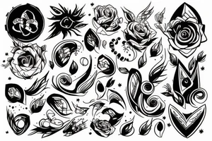 beautiful but messy ,big but empty ,dark but Simple tattoo idea
