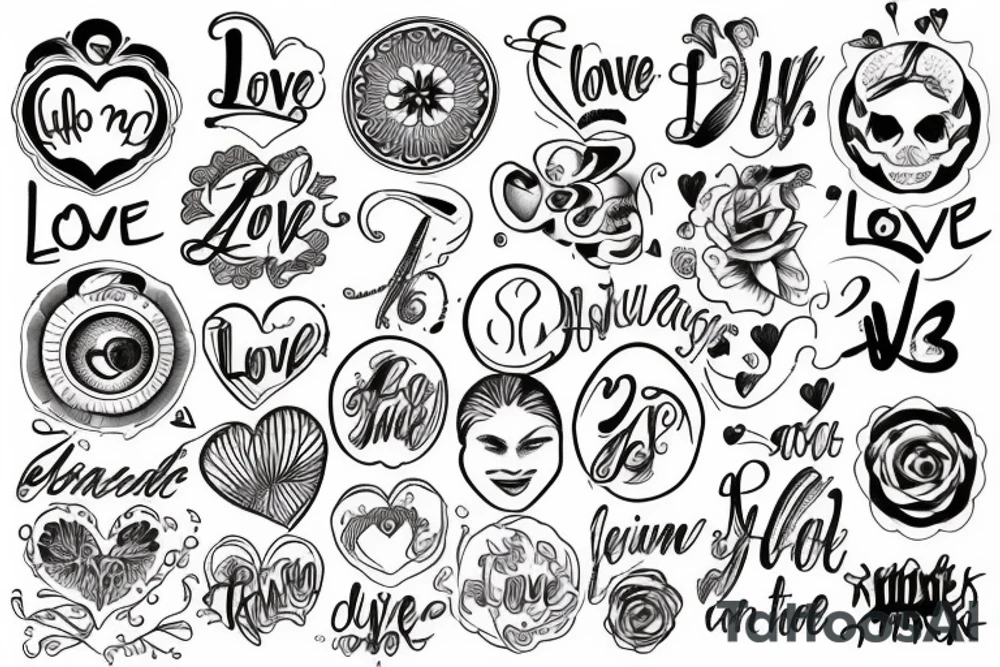 love from a long distance tattoo idea