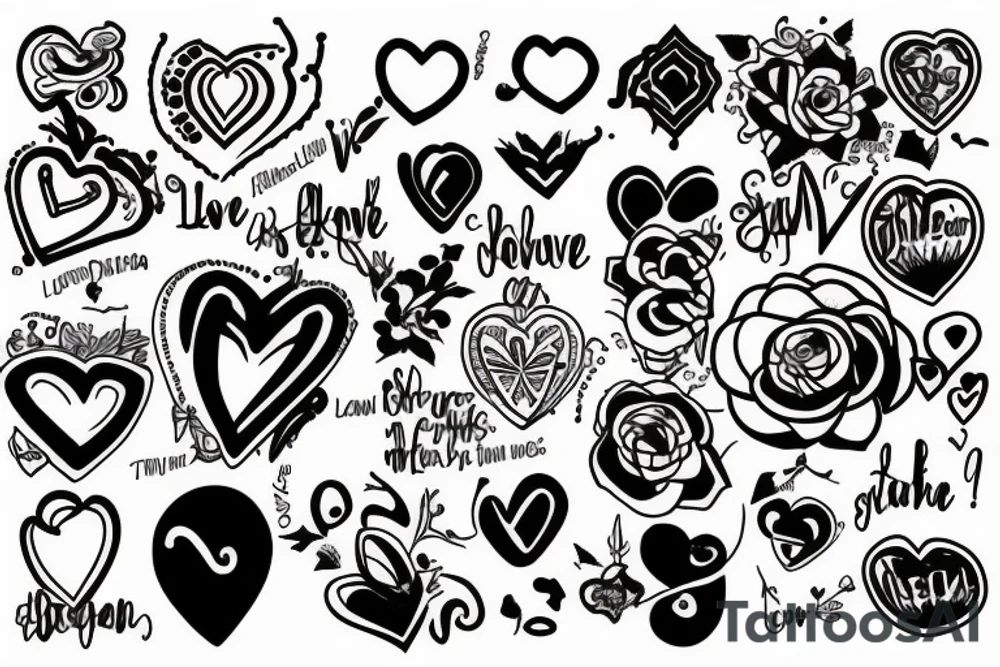 love from a long distance tattoo idea