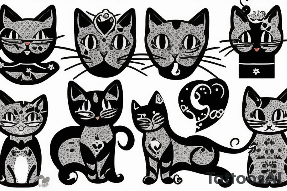 Kitty cat tattoo idea
