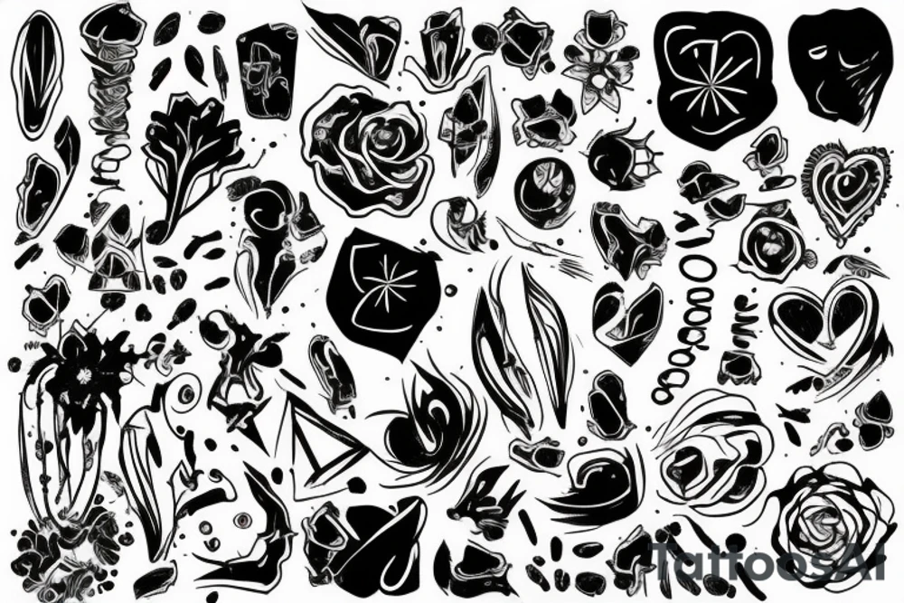 beautiful but messy ,big but empty ,dark but Simple for arm tattoo idea