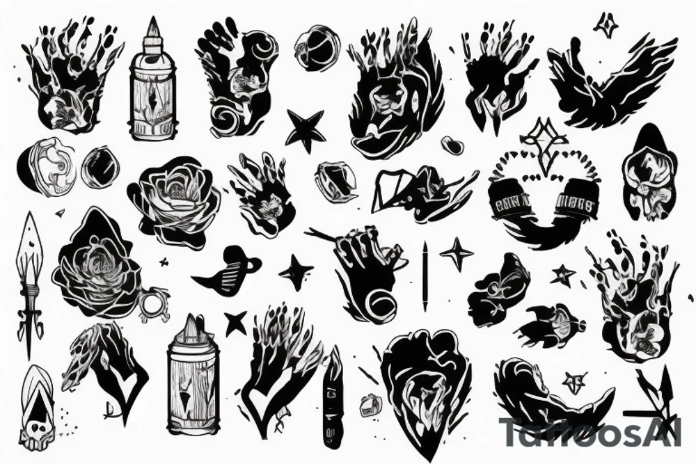 beautiful but messy ,big but empty ,dark but Simple for arm tattoo idea
