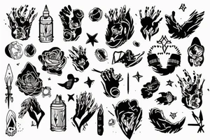 beautiful but messy ,big but empty ,dark but Simple for arm tattoo idea