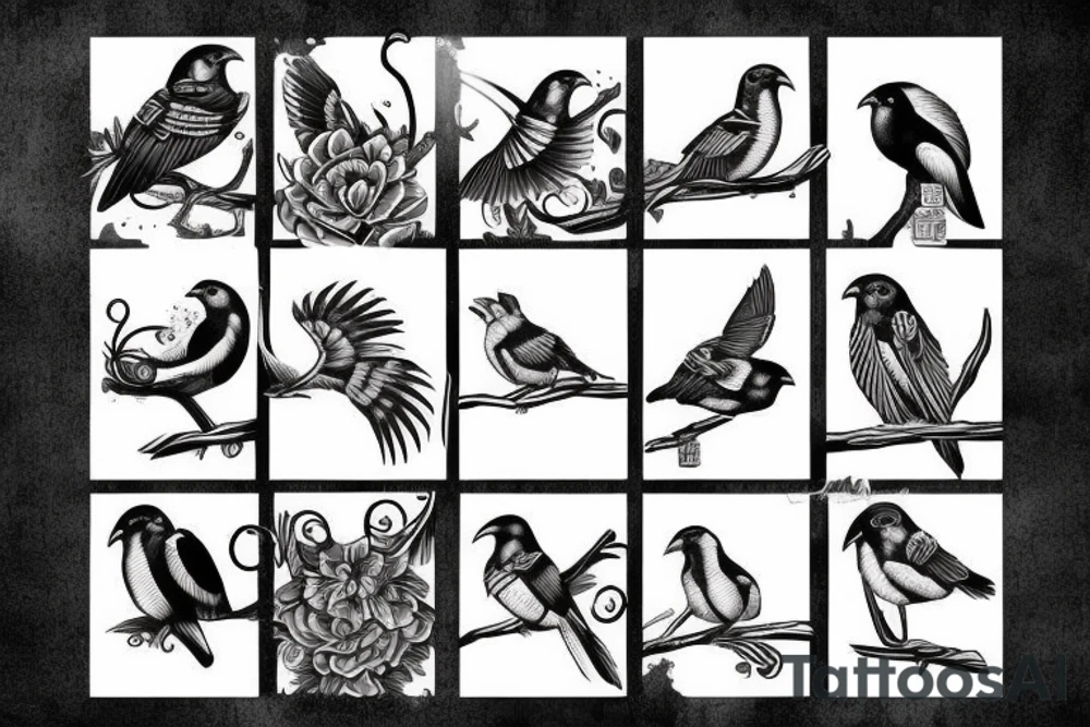 Large bird with 11 tattoo idea