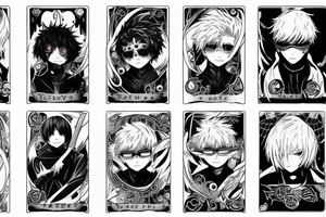 tokyo ghoul, kaneki, hanged man tarot card tattoo idea